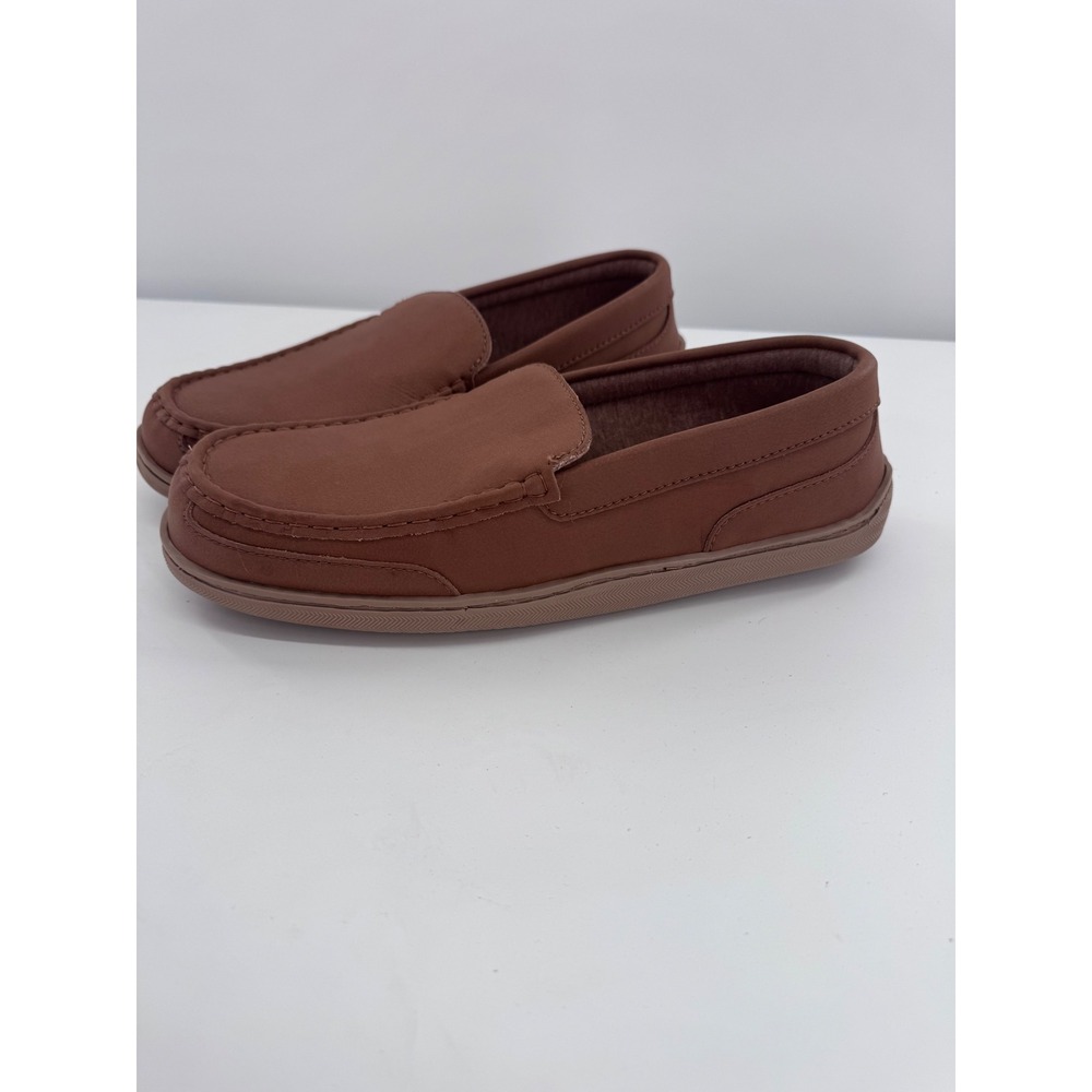 MySlippers Leather Moccasin Loafers Mens 13 Brown 74462-07 Excellent Slip On - Picture 2 of 9
